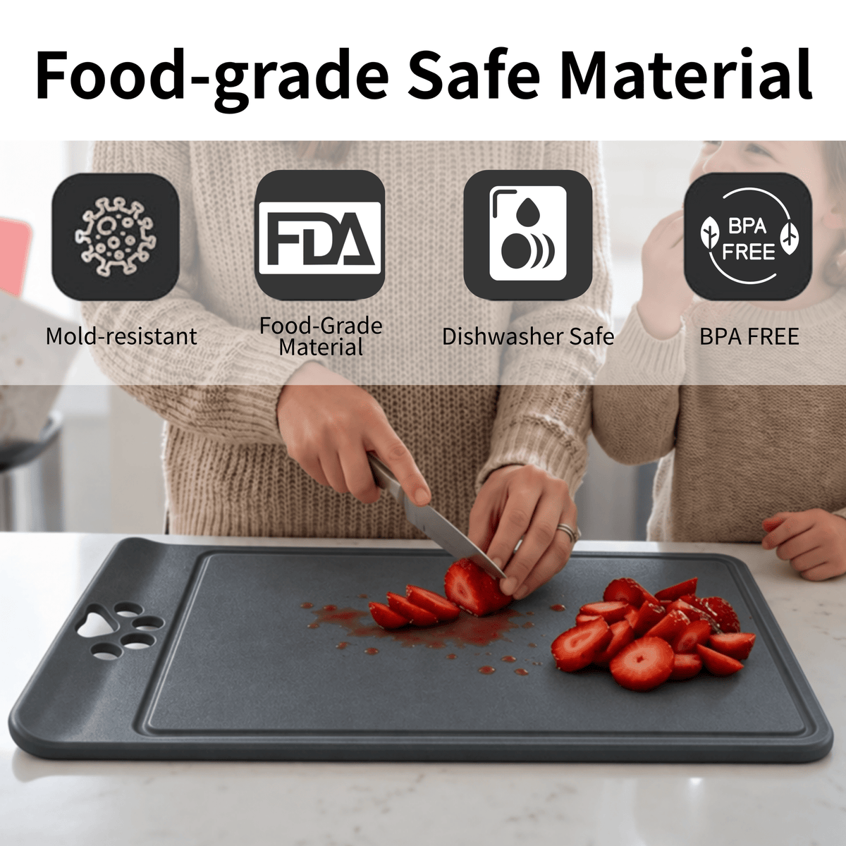 Rice Husk Pro Cutting Board™ - Black - GoFreshBoards