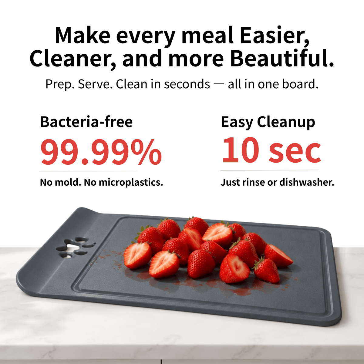 Rice Husk Pro Cutting Board™ - Black - GoFreshBoards